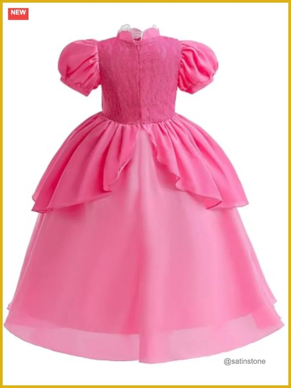 Princess Costume for Girls with Crown, Wand, Gloves